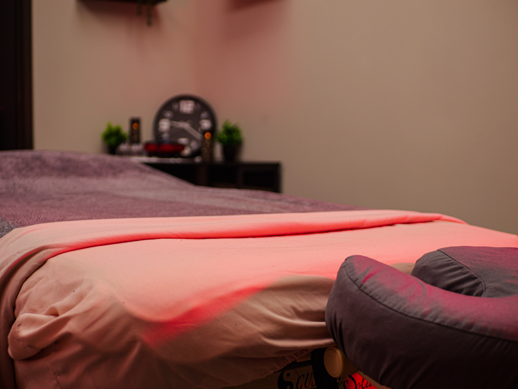 A treatment room at the Wellness in Motion studio